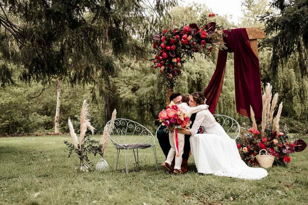 Photos décoration florale mariage au Manoir de Vacheresse